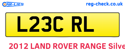 L23CRL are the vehicle registration plates.