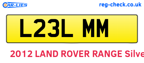 L23LMM are the vehicle registration plates.