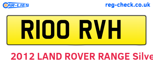 R100RVH are the vehicle registration plates.