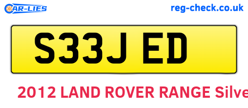 S33JED are the vehicle registration plates.