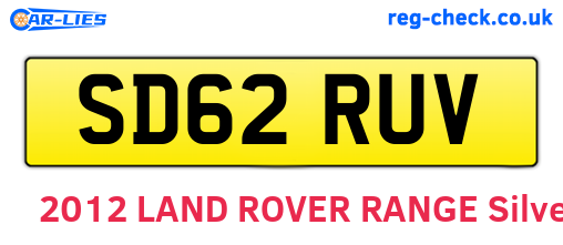 SD62RUV are the vehicle registration plates.