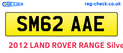 SM62AAE are the vehicle registration plates.