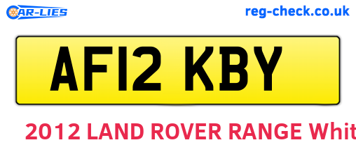 AF12KBY are the vehicle registration plates.