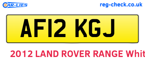 AF12KGJ are the vehicle registration plates.