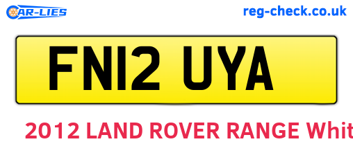 FN12UYA are the vehicle registration plates.