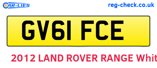 GV61FCE are the vehicle registration plates.
