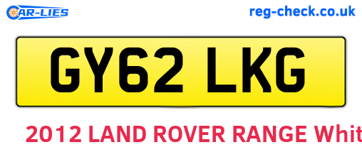 GY62LKG are the vehicle registration plates.