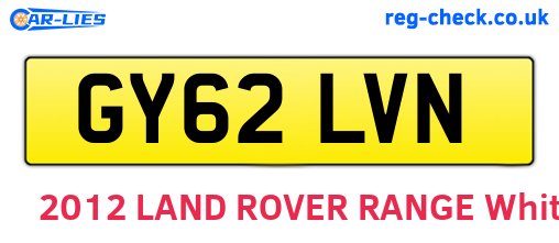 GY62LVN are the vehicle registration plates.