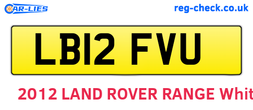 LB12FVU are the vehicle registration plates.