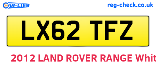 LX62TFZ are the vehicle registration plates.