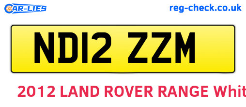 ND12ZZM are the vehicle registration plates.
