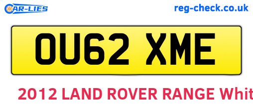 OU62XME are the vehicle registration plates.