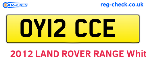 OY12CCE are the vehicle registration plates.
