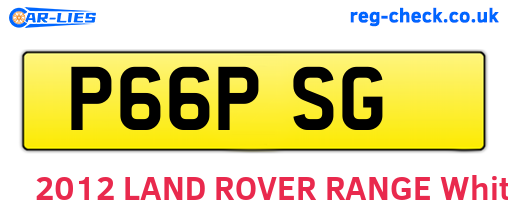 P66PSG are the vehicle registration plates.