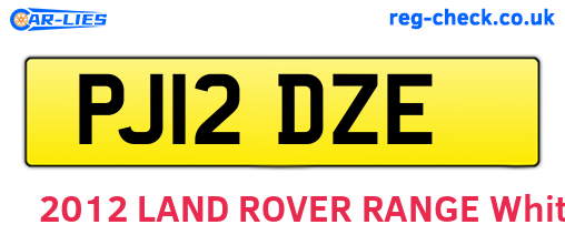PJ12DZE are the vehicle registration plates.