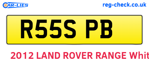 R55SPB are the vehicle registration plates.