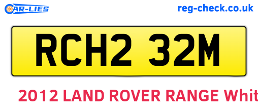 RCH232M are the vehicle registration plates.