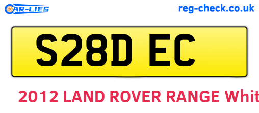 S28DEC are the vehicle registration plates.