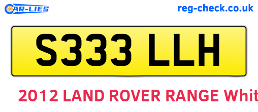 S333LLH are the vehicle registration plates.