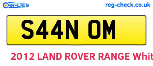 S44NOM are the vehicle registration plates.