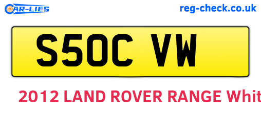 S50CVW are the vehicle registration plates.