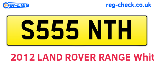 S555NTH are the vehicle registration plates.