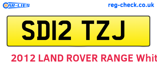 SD12TZJ are the vehicle registration plates.