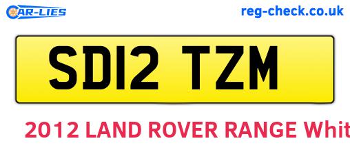 SD12TZM are the vehicle registration plates.
