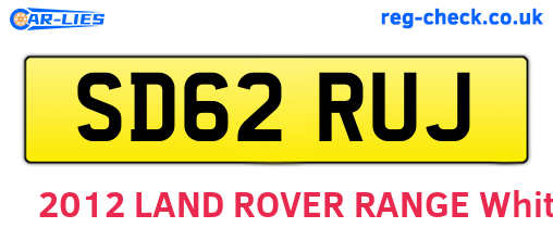 SD62RUJ are the vehicle registration plates.