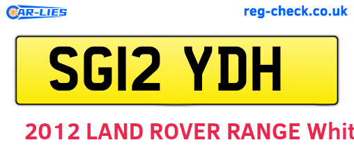 SG12YDH are the vehicle registration plates.