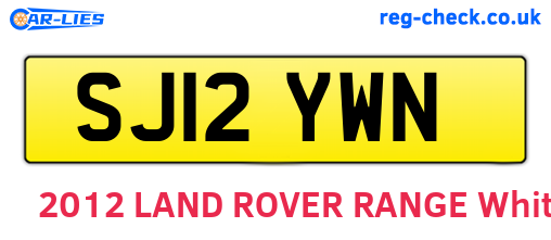SJ12YWN are the vehicle registration plates.