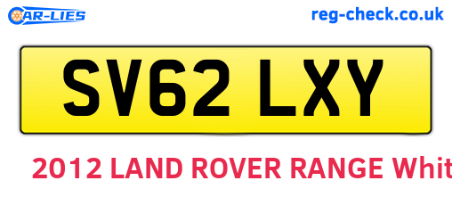SV62LXY are the vehicle registration plates.
