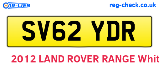 SV62YDR are the vehicle registration plates.