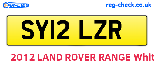 SY12LZR are the vehicle registration plates.