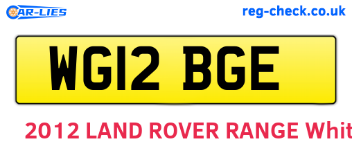 WG12BGE are the vehicle registration plates.