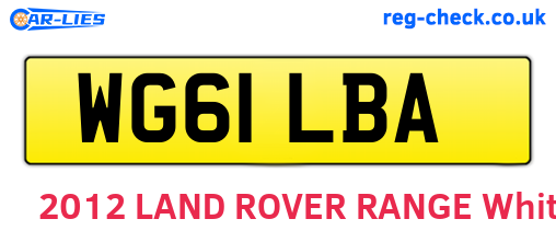 WG61LBA are the vehicle registration plates.