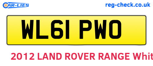 WL61PWO are the vehicle registration plates.