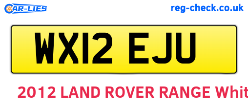 WX12EJU are the vehicle registration plates.