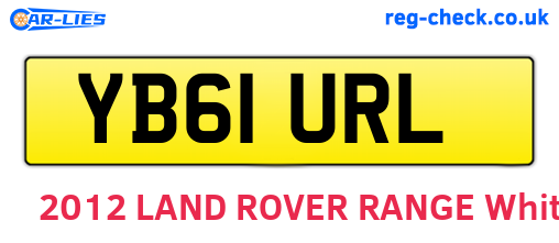 YB61URL are the vehicle registration plates.
