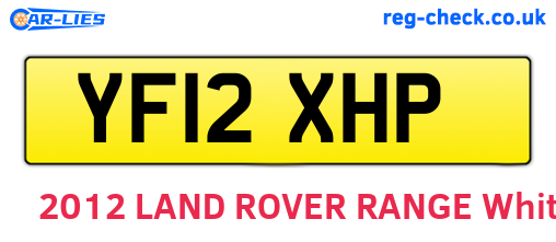 YF12XHP are the vehicle registration plates.