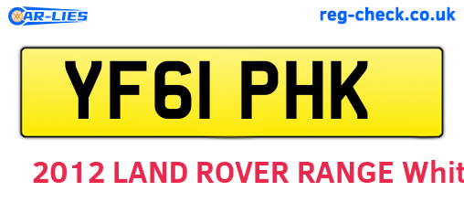 YF61PHK are the vehicle registration plates.