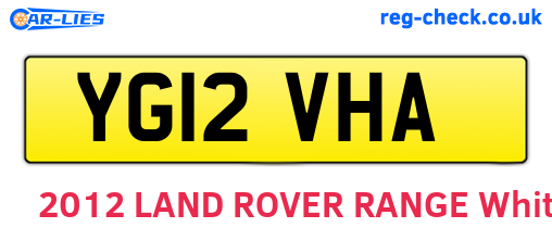 YG12VHA are the vehicle registration plates.