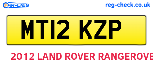 MT12KZP are the vehicle registration plates.