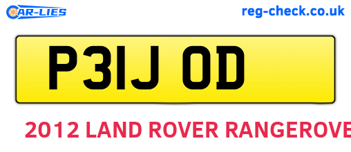 P31JOD are the vehicle registration plates.