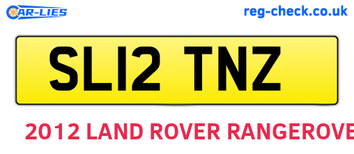 SL12TNZ are the vehicle registration plates.