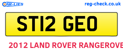 ST12GEO are the vehicle registration plates.