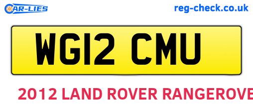 WG12CMU are the vehicle registration plates.