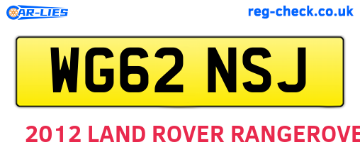 WG62NSJ are the vehicle registration plates.