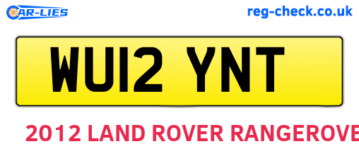 WU12YNT are the vehicle registration plates.