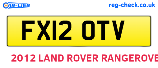 FX12OTV are the vehicle registration plates.